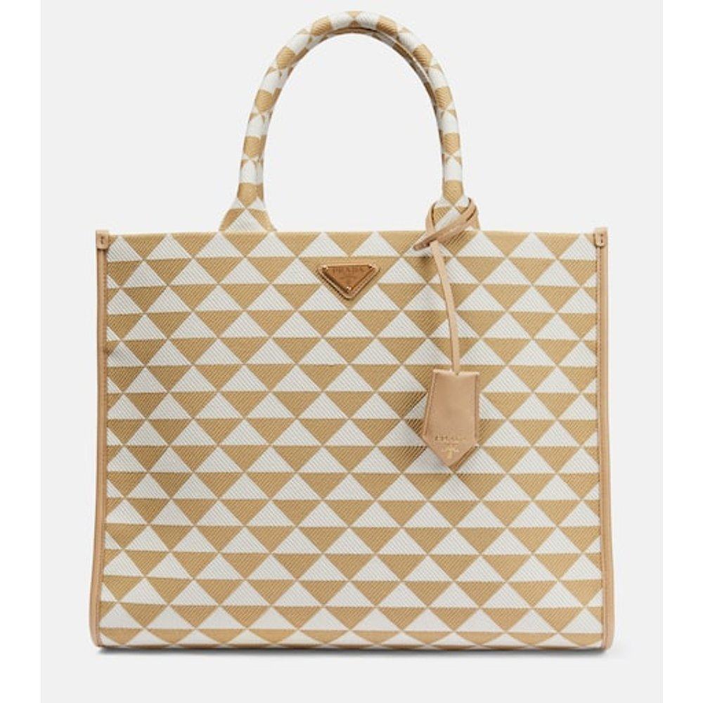 潮奢 Prada 普拉达 女士 Symbole 皮革饰边手提包