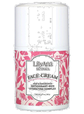 香港直邮Lilyana Naturals,面霜，玫瑰和石榴，1.7 盎司（48正品