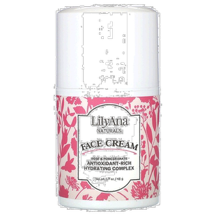 香港直邮Lilyana Naturals,面霜，玫瑰和石榴，1.7 盎司（48 克）