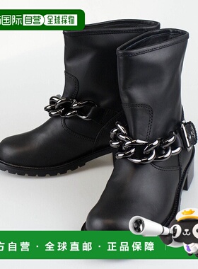 自营 giuseppe zanottiBlok Tubo黑色皮靴-黑色 美国奥莱直发女靴