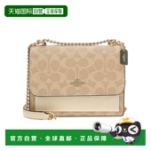 奥莱款 香港直邮Coach蔻驰 女包 迷你女士PVC配皮单肩斜挎包CW206I