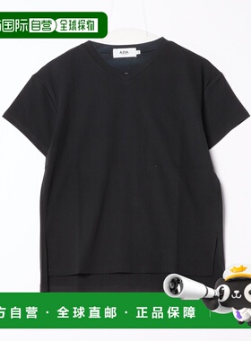 1h可退 日本直邮AZUL BY MOUSSY女士侧开叉纯棉简约T恤 250HSG902