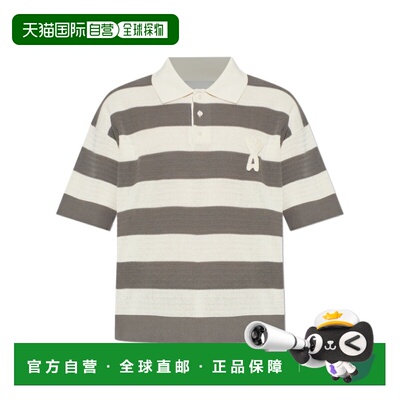 香港直邮Ami Paris 短袖Polo衫 HPL432KN0153.商务条纹翻领百搭
