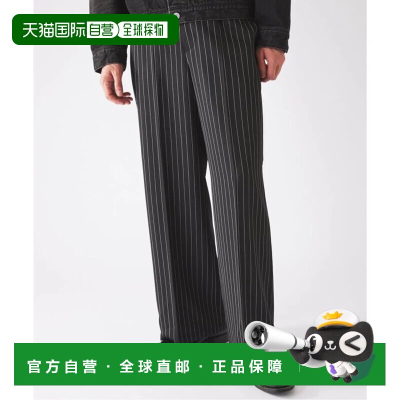 日本直邮JOURNAL STANDARD relume 彩色拉链条纹长裤 黑色