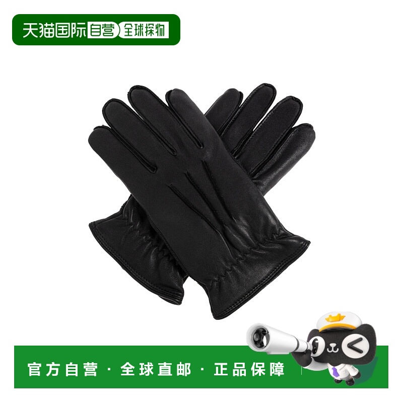 1h可退 香港直邮UGG 男士手套 1000640BLK AW2025 黑色 Leather g
