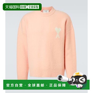 香港直邮Ami Paris 男士 Ami de Cœur 羊驼毛羊毛混纺毛衣