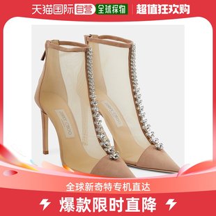 Jimmy Choo 周仰杰 网纱绒面革短靴 香港直邮潮奢 女士Bing 100