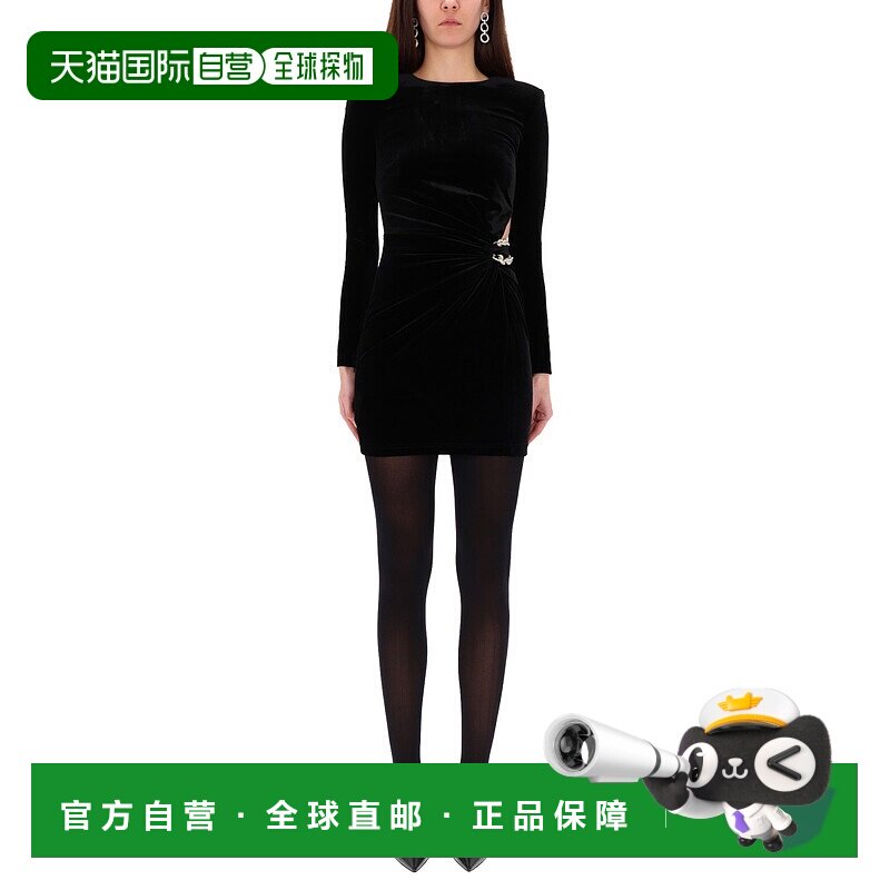 1h可退 香港直邮Self-Portrait 女士 迷你天鹅绒连衣裙 AW25128SB