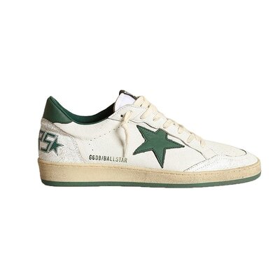 欧洲直邮GOLDENGOOSE/GGDB男士白色皮革LOGO字体休闲平底运动鞋