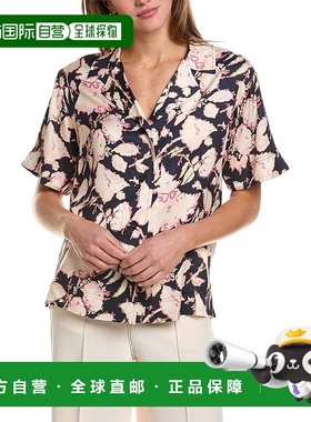 自营 A.L.C. Ian Top - 蓝色 美国奥莱直发短袖女装上衣