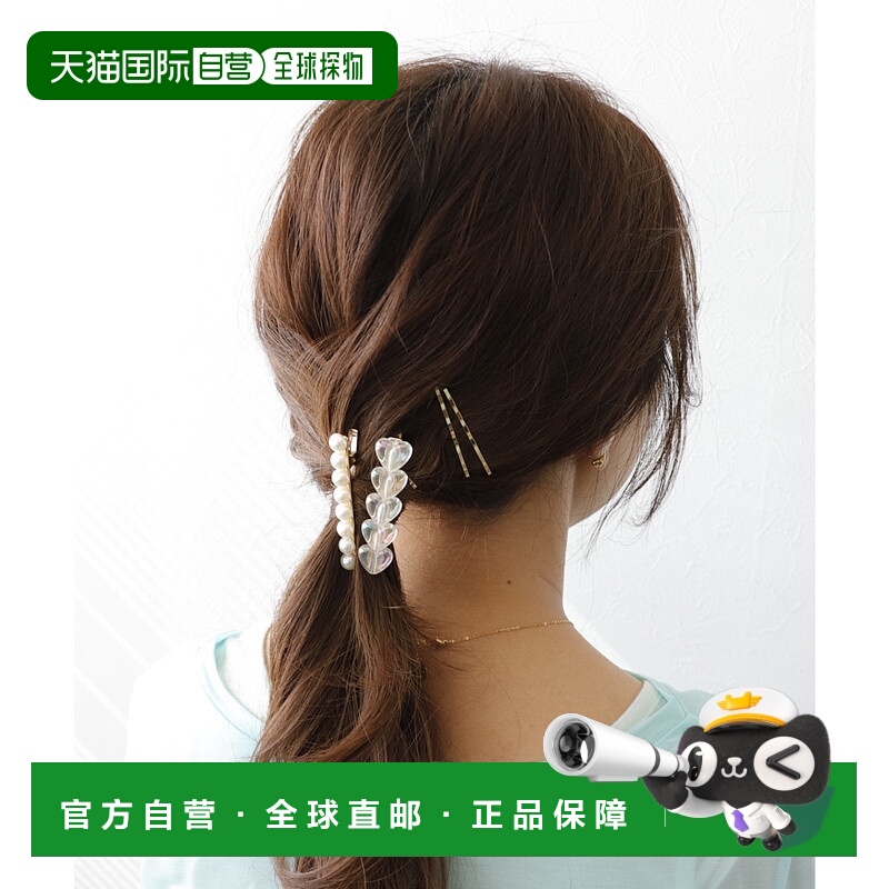 1h可退 日本直邮Three Four Time 女士爱心珍珠发夹套装 85650360