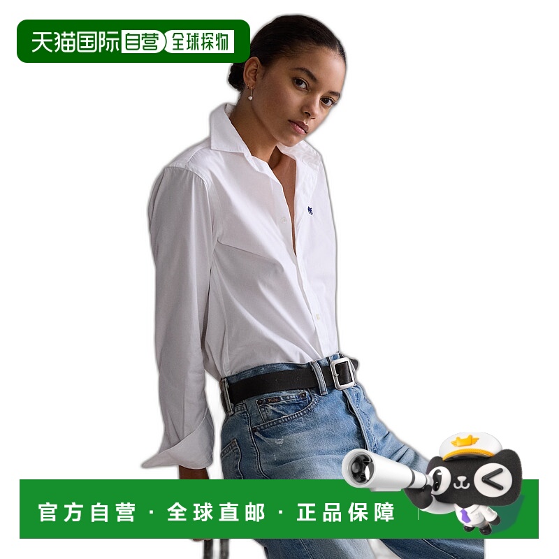 日本直邮Polo Ralph Lauren SS23 纯色翻领单排扣长袖衬衫 女款