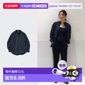 GREEN 日潮跑腿UNIQLO优衣库 男女兼用 DARK 宽版 格纹纽扣衬衫