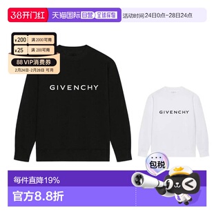 香港直邮GIVENCHY纪梵希男女同款字母印花圆领套头长袖卫衣时尚
