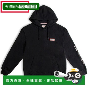 日本直邮HUNTER 男女通用橡胶 Hunter 徽标连帽衫 URJ1504CTN-BLK