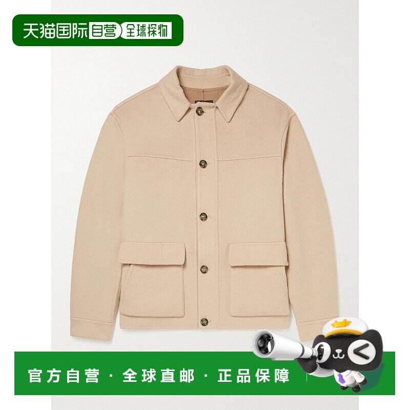 1h可退 香港直邮Loro Piana 诺悠翩雅 男士 Brent 驼色毛质混纺衬
