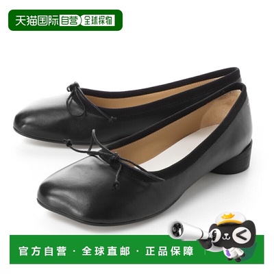 日本直邮MM6 Maison Margiela 解剖学芭蕾舞鞋黑色女士平底鞋有大
