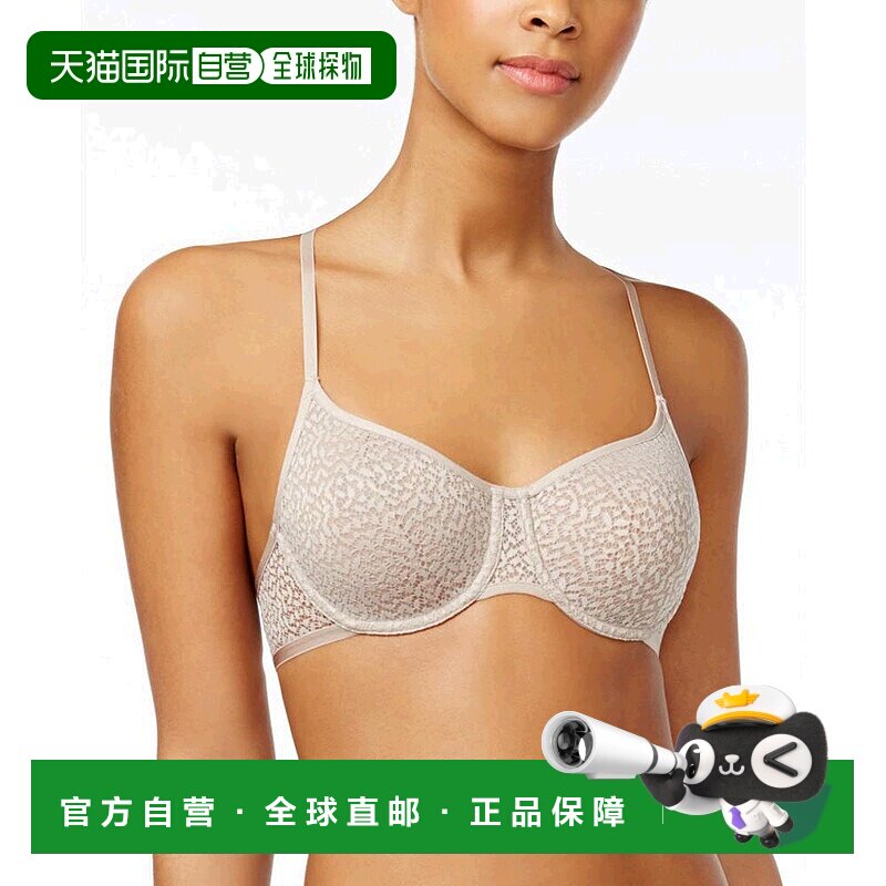 1h可退 【美国直邮】DKNY|现代蕾丝透明半罩杯文胸 DK4019内衣