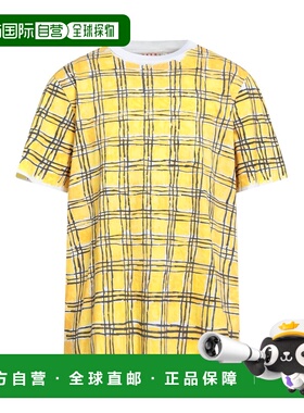 1h可退 香港直邮Marni 玛尼 男士 T恤 yellow黄色 舒适时尚男装