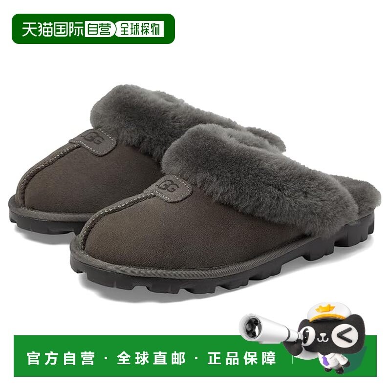 1h可退 香港直邮Ugg 女士 Coquette 拖鞋 grey灰色 舒适时尚,女鞋,时装凉鞋,淘宝优惠券,粉丝福利购,淘宝优惠卷