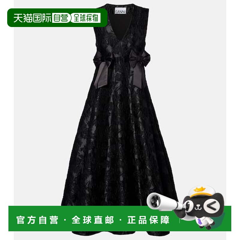 香港直邮GANNI甘尼女士中长连衣裙