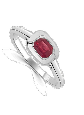 自营 sabrina14k 金 & 红宝石戒指 白色玫瑰珠宝 美国奥莱直