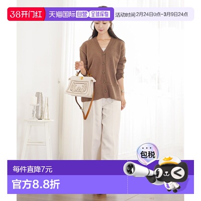 日本直邮le reve vaniller 女士宽松腰抽绳阔腿裤 侧袋设计 lvn78