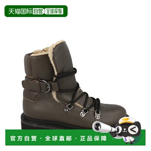 自营salvatore ferragamoElimo F Leather Boots - green 美国奥