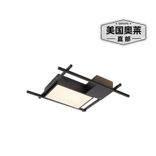 自营 vonnRadium VRCF49304BL 19 英寸黑色集成 LED 矩形吸顶灯 -
