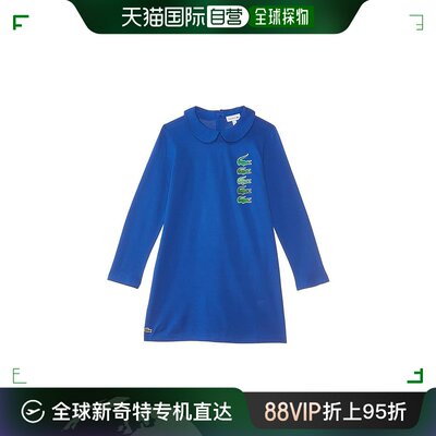 香港直邮潮奢 Lacoste 法国鳄鱼 女童 Timeline 长袖堆叠鳄鱼纹Po