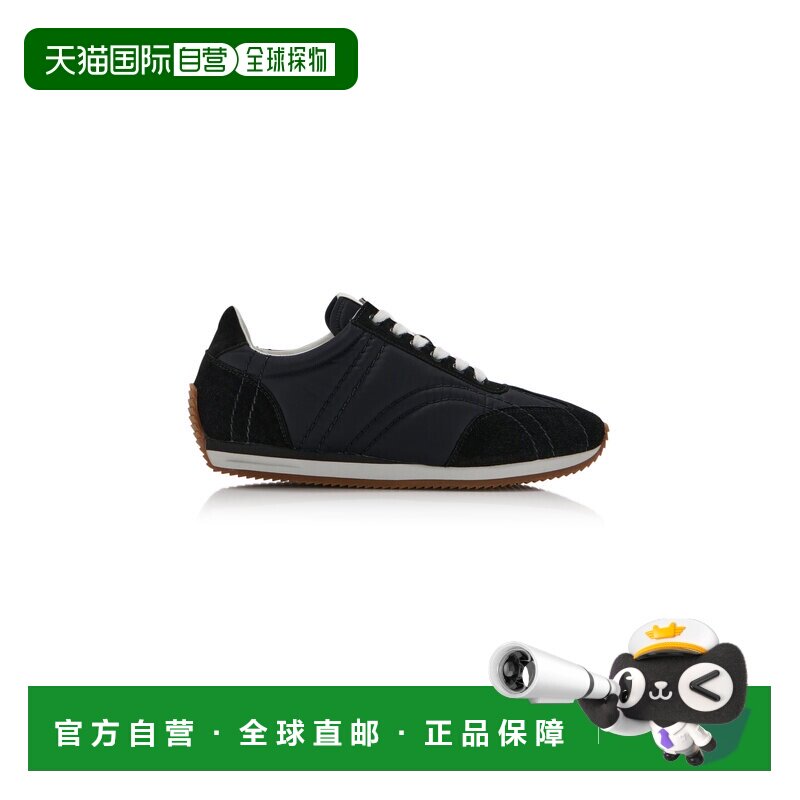 1h可退 香港直邮toteme 女士 绗缝山羊皮边运动鞋 black黑色 舒适