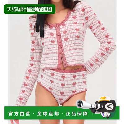 自营for love & lemonsCandy Heart Knit Cardigan In Cream - cr