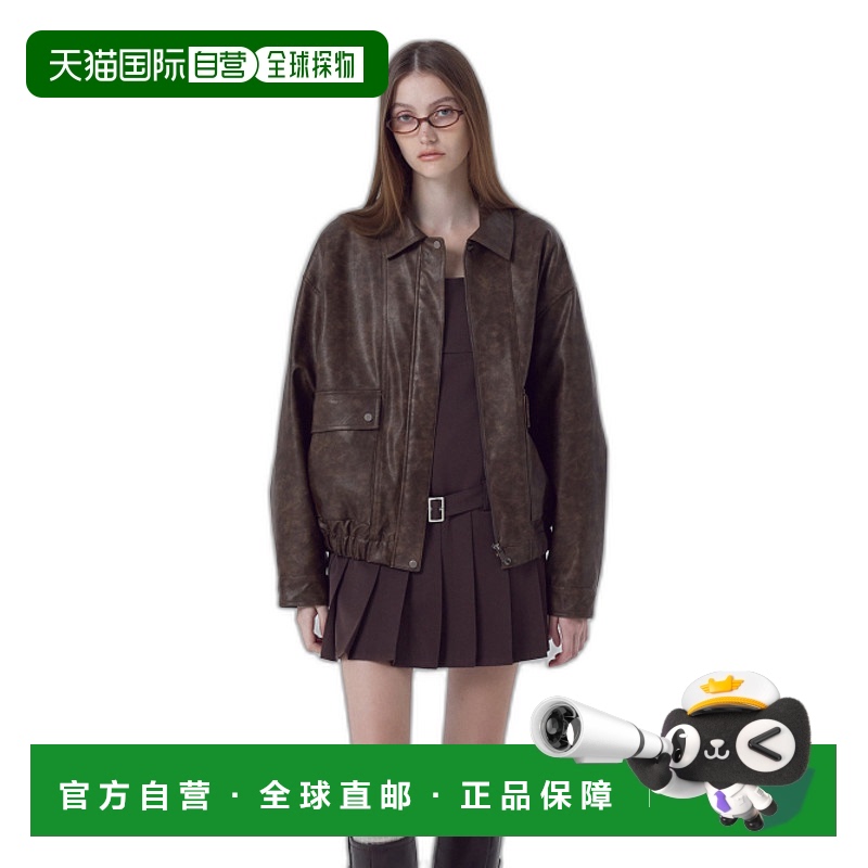 韩国直邮ETMON 女士雪纺衫JP110TFF14 Leather Pocket Blouson Jac