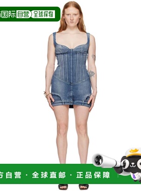 1h可退 香港直邮潮奢 off-white 女士 蓝色 Upside Down 连衣裙 O