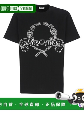 1h可退 香港直邮Moschino 莫斯奇诺 男士 and Polos T恤黑色T恤 0
