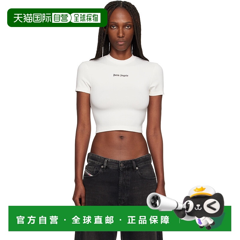 香港直邮Palm Angels 棕榈天使 女士 灰白色 Classic Logo Baby T