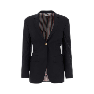 香港直邮THOM BROWNE 女士西服 FBC862A06146420 AW2023 黑色外套