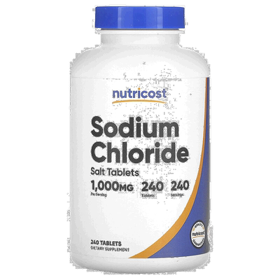 香港直邮Nutricost氯化钠1000毫克240片营养补充剂进口