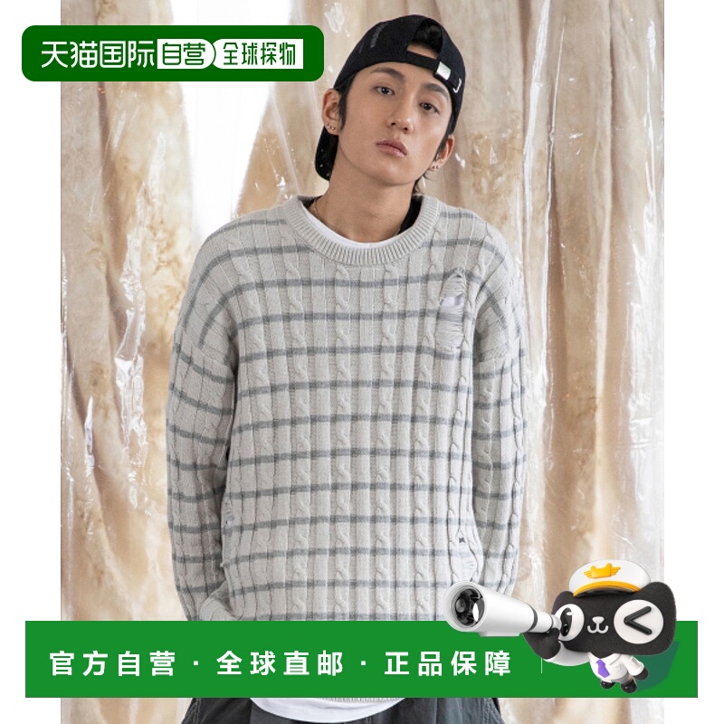 韩国直邮XTONZ 公用男针织XTK132IV新款羊毛毛衣