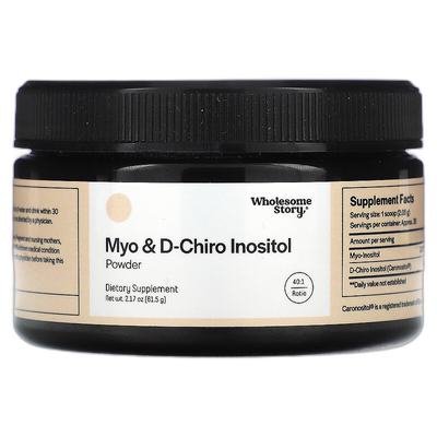 香港直邮Wholesome StoryMyo-肌醇和 D-手性肌醇粉40:12.17天然