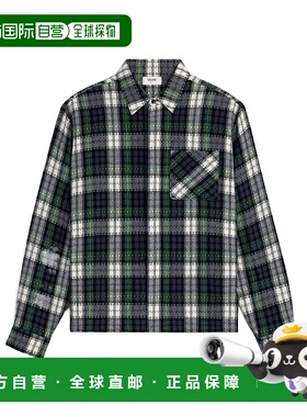 1h可退 香港直邮Celine 格子羊绒衬衫 RC0B01194.长袖男装