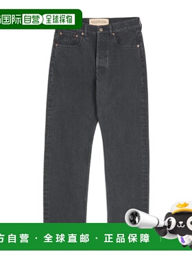 香港直邮VALENTINO 男士牛仔裤 VDE14CB4A0NO SS2026 黑色 裤腰袢