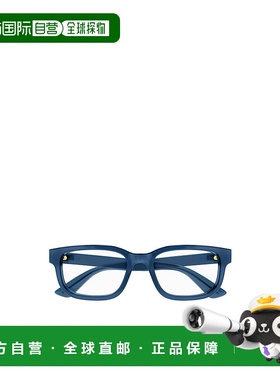 香港直邮GUCCI 男士眼镜 GG1584O003 SS2025 蓝色 矩形平光镜古驰