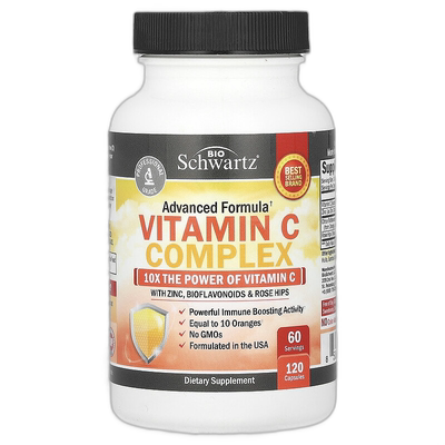 香港直邮BioSchwartz,维生素 C 复合物，含锌，生物类黄酮和玫瑰1