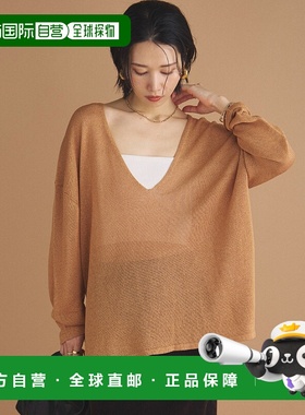 1h可退 日本直邮DOUX ARCHIVES 女装 宽松V领针织衫 透感纸纱材质