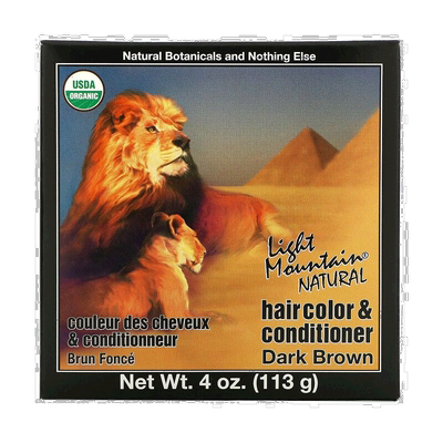 香港直邮Light Mountain有机染发护发素深棕色自然时尚113g正品