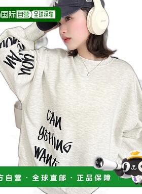 1h可退 日本直邮moment+ 女士刺绣Logo宽松卫衣套头衫 mt07193