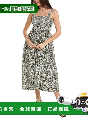 自营tyler boe G​​ina 中长连衣裙 - 绿色 美国奥莱直发