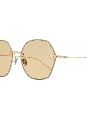 Pomellato 女士凸圆形太阳镜 PM0091S 003 金色 61 毫米 003