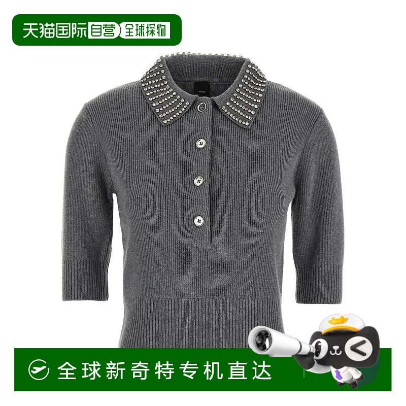 1h可退 香港直邮PINKO 女士针织毛衣 105745A2S4II2 AW2025 灰色